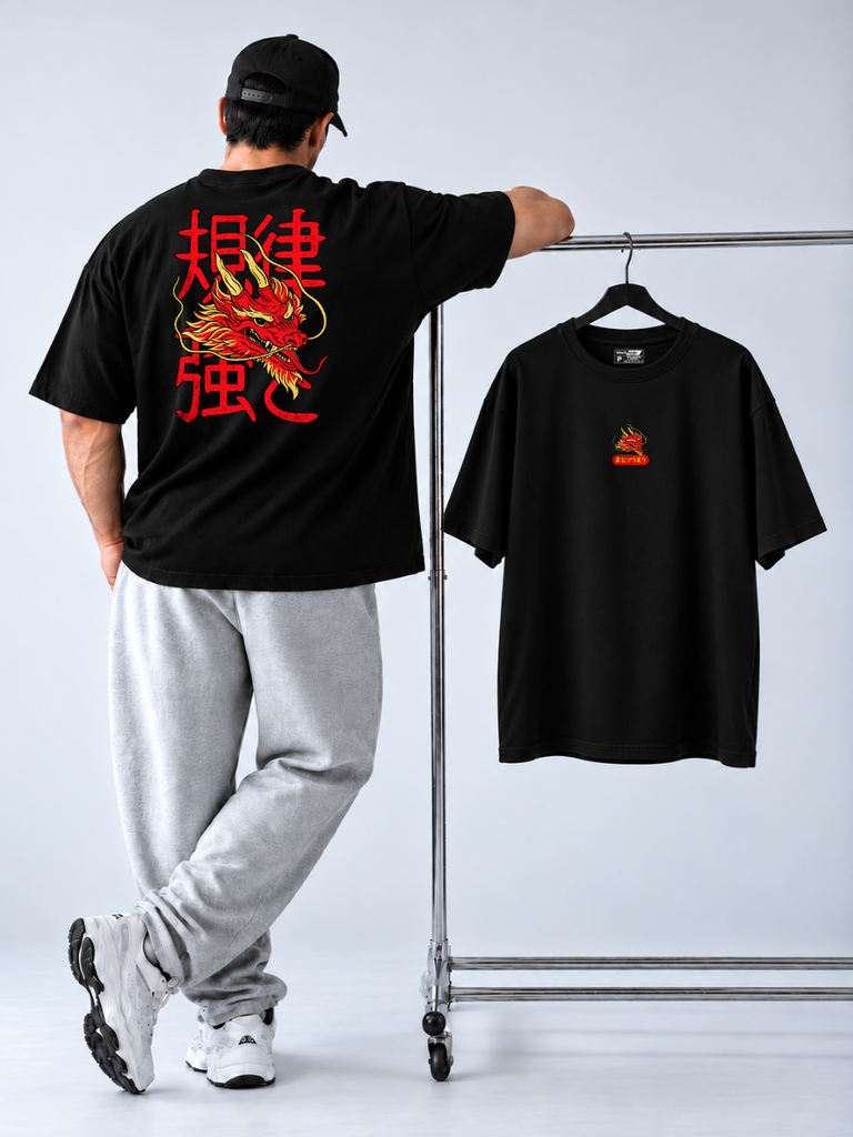 Camiseta Oversized Dragão Tokio